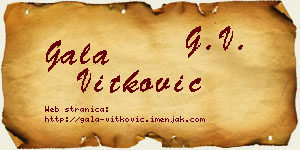 Gala Vitković vizit kartica